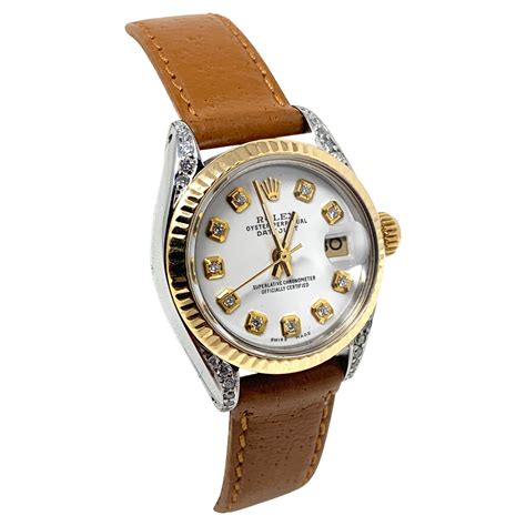 +rolex +with +leather +band|women's rolex with leather band.